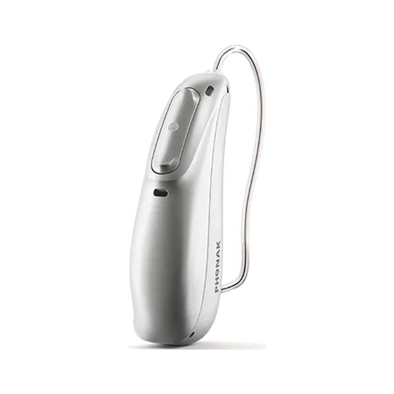 Phonak Audéo hearing aid in Silver Grey